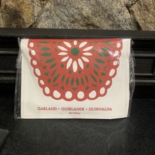 Crate & Barrel Cut Paper Flag Garland 6 ft/ 183 cm Brand New