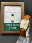 [Near Mint] Vintage SEIKO SPIRIT 5E31-5010 Gold Rectangle Quartz Men's JAPAN