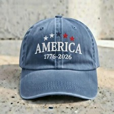1776-2026 250 Years Independence Day Anniversary Embroidered Hat Patriotic Cap