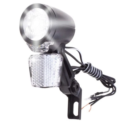 LED Frontlicht 30Lux Dynamo Fahrradlicht Scheinwerfer Standlicht Reflektor StVZO - Bild 1 von 2