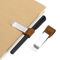 FüR Notebook, Messing Retro Gravur, Kamel/Silber Stifthalter