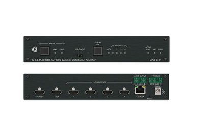Kramer DA3-24-H AV Switcher 2x1:4 4K60 USB-C/HDMI Audio Out