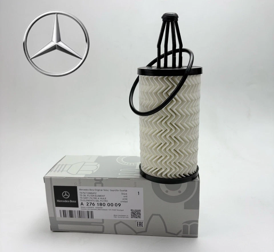 Kit de filtro de aceite de motor Mercedes Benz genuino C CL CLS E GLC GLE GLK GLS ML R S Foto 3 de 4