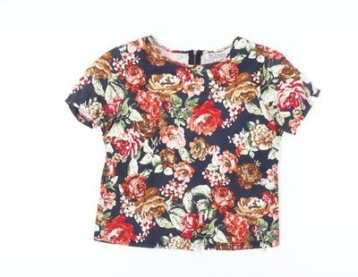 She Traveled Damen Bluse Mehrfarbig Blumen Größe S