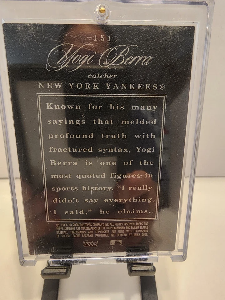 2006 Topps Sterling Baseball 161/250 Yogi Berra #151 HOF New York Yankees - Image 2 of 2