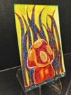 ACEO Original Mushroom Abstract Grass Unique By Crystal Valentine Painting Mini  — photo 3