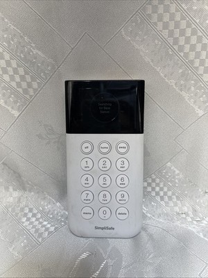SimpliSafe Home Security System Keypad Remote White Model SSKP3 Tested Working
