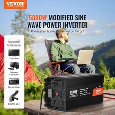 VEVOR Modified Sine Wave Inverter, 5000W, DC 12V to AC 120V Power Inverter wit