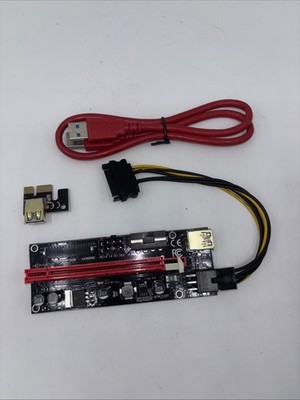 PCIe X1 to X16 Riser, PCE164P-N08 VER009S, 6 Pin for Graphics Card