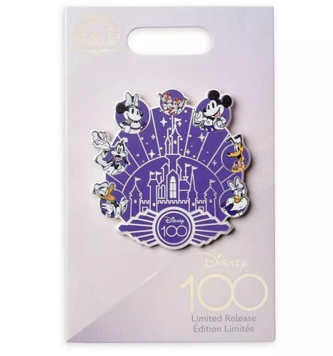 DISNEY 100 YEARS PLATINUM CELEBRATION MICKEY MOUSE & FRIENDS CAST MEMBER PIN NEW