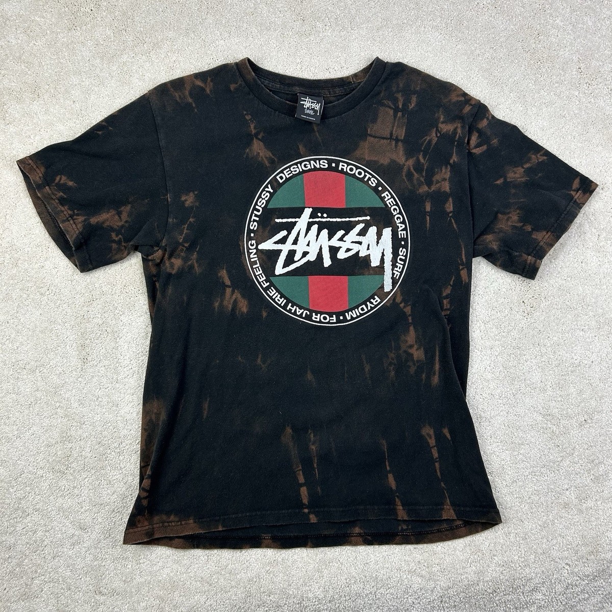 Stussy FEELIN' IRIE ラスタ 黒 Tシャツ old stussy 黒タグ Tシャツ ラスタ feelin irie