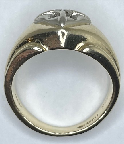 Vintage 14kt Gelbgold Diamant (0,21ct) Solitär Ring Punze 2023 P - Bild 5 von 13
