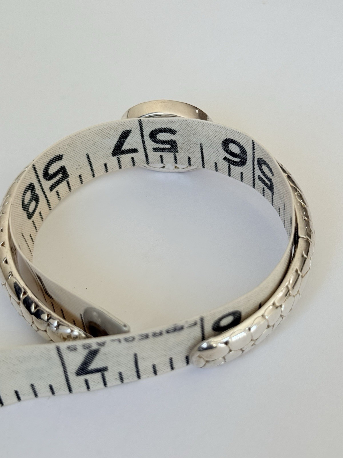 Rustic Cuff Signed 925 Sterling Silver Dot Cobble… - image 16