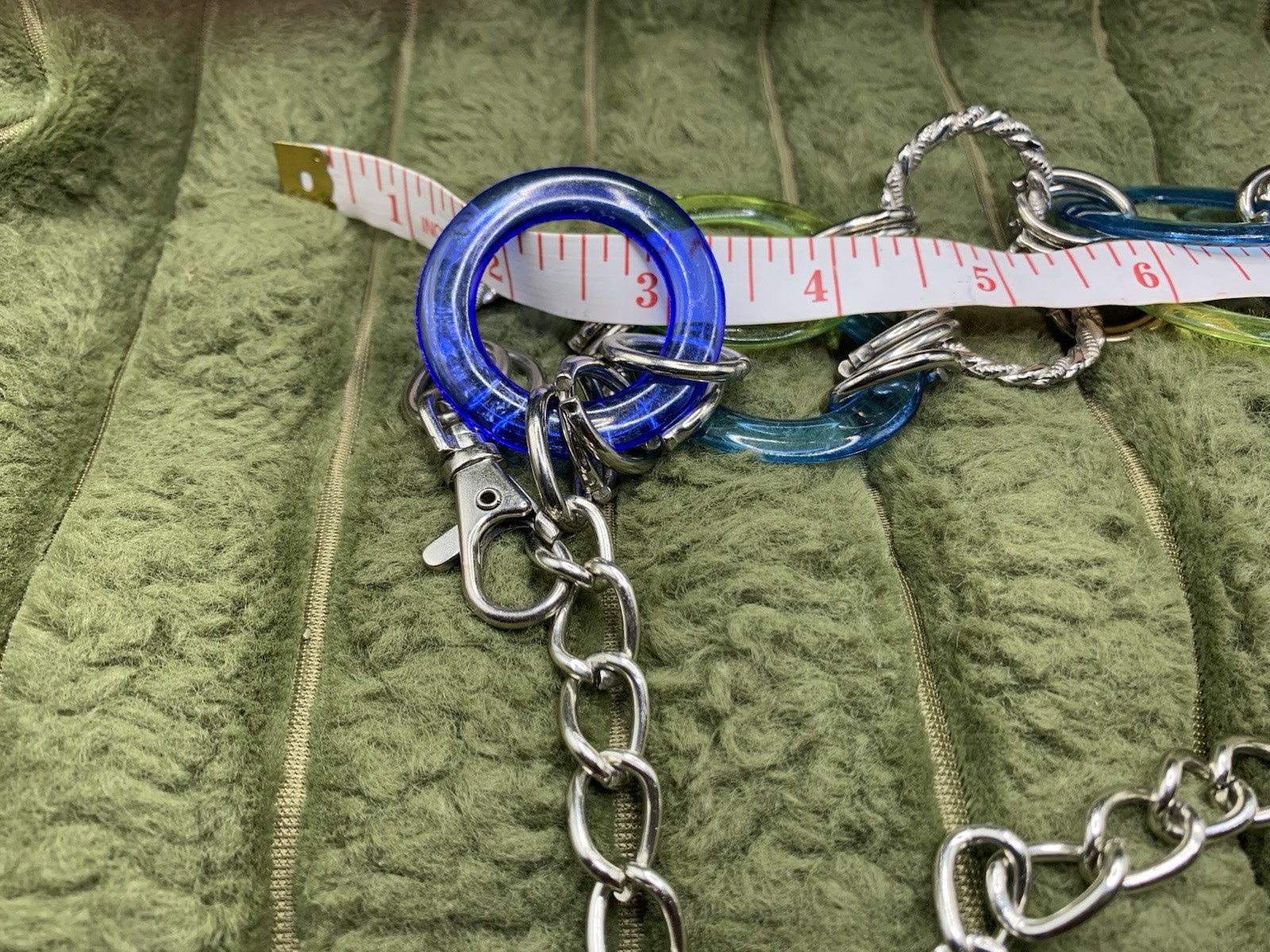 Silver Tone Multi Color Circles Adjustable Chain … - image 9