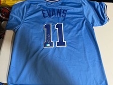 DARRELL EVANS SIGNED AUTO CUSTOM JERSEY ATLANTA BRAVES BECKETT BAS COA