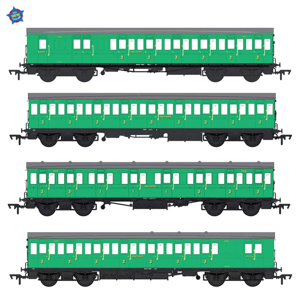 EFE Rail E86022 OO Gauge SR Malachite Green 54ft 'Isle of Wight' 4-Coach Pack