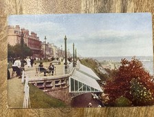 postcard of folkstone gb coast -upton bros. publisher- the leas and concert hall