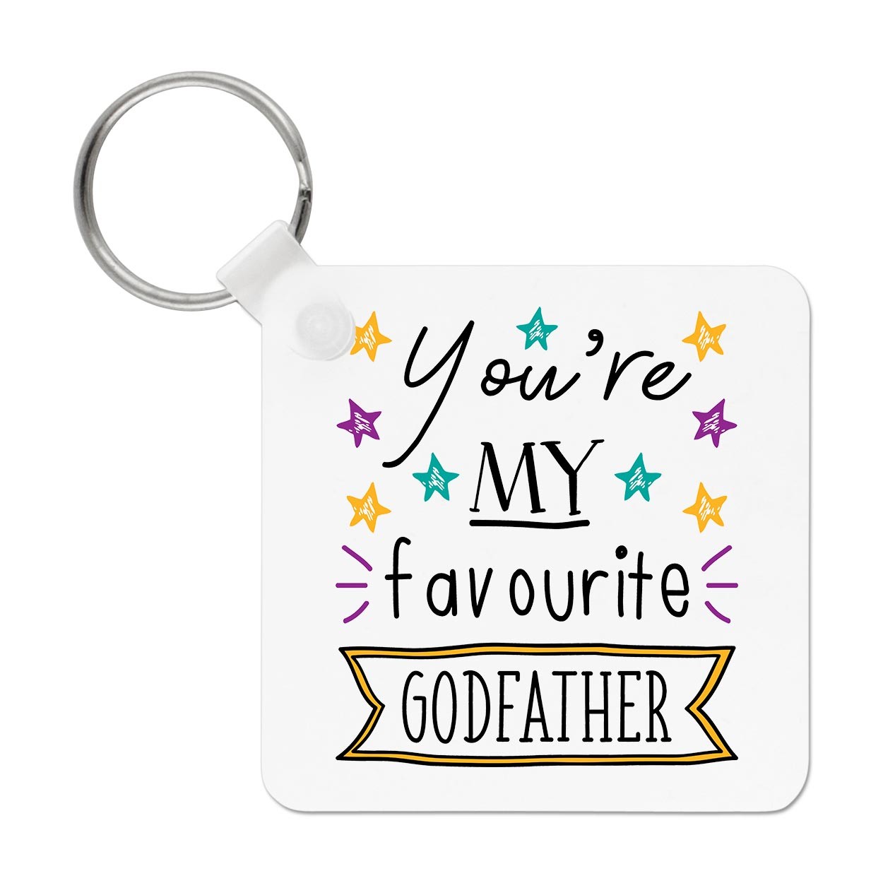 You're My Favourite Godfather Keyring Key Chain Fathers Day Awesome Birthday