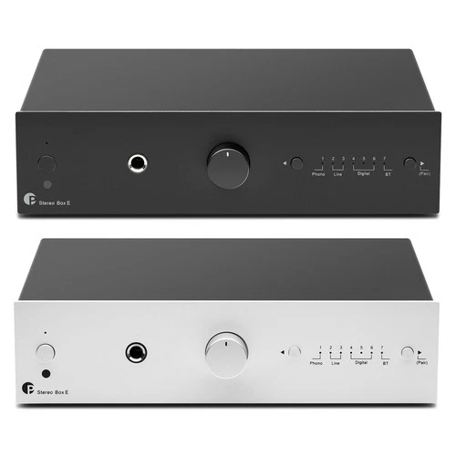 Pro-Ject Stereo Box E Compact Integrated Amplifier with Bluetooth - Black/Silver