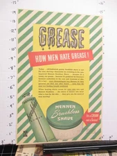 newspaper ad 1944 American Weekly WWII MENNEN brushless shaving cream tube