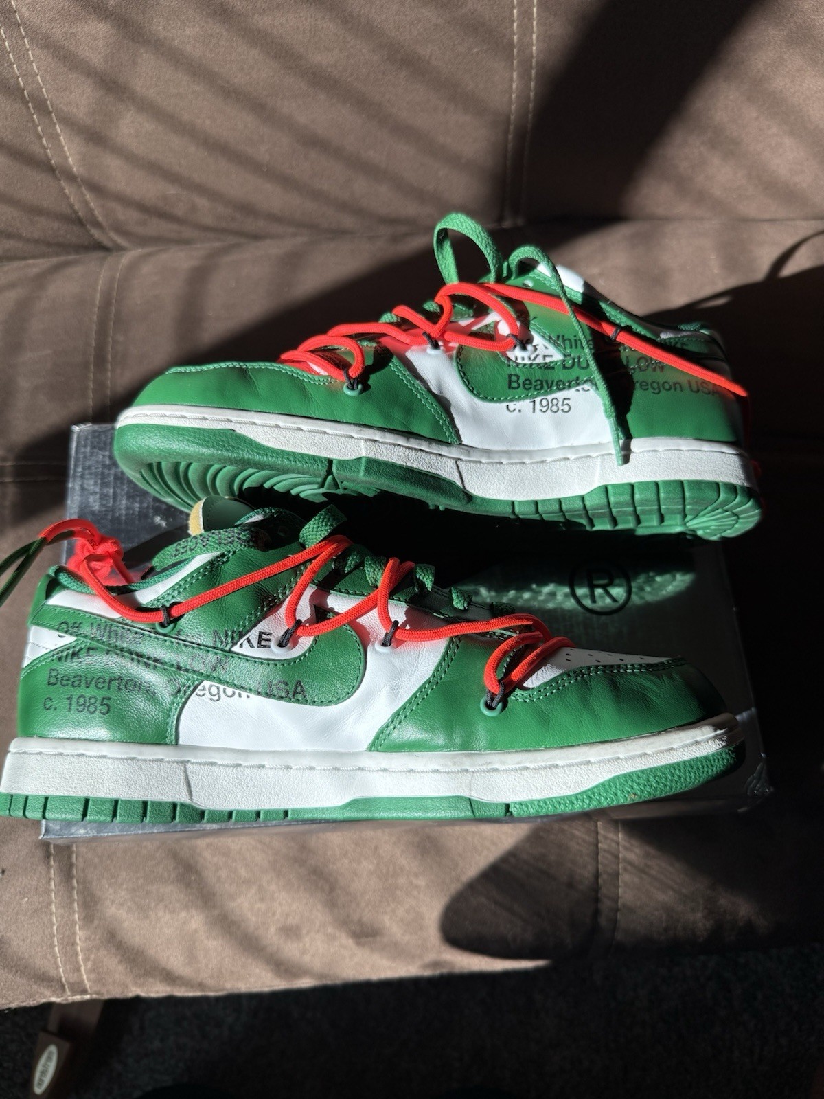 OFF WHITE X NIKE Nike Dunk Low x Off White 2019 verde pino usate taglia 8 5