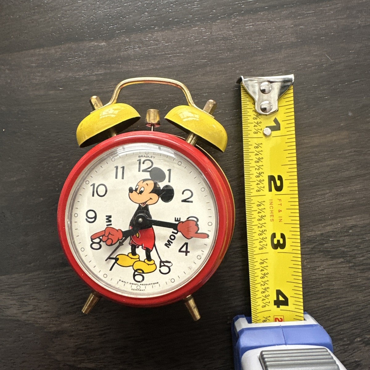 Vintage 1970s Bradley Mickey Mouse Alarm Clock – Made in Germany