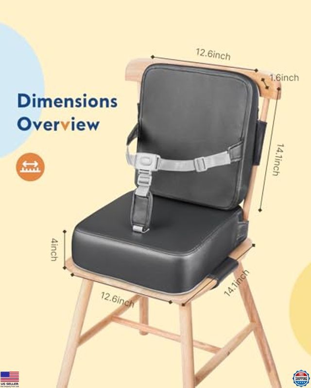 HOMEAL Booster Seat for Kitchen Chair - Toddler Booster Seat for Dining Table -