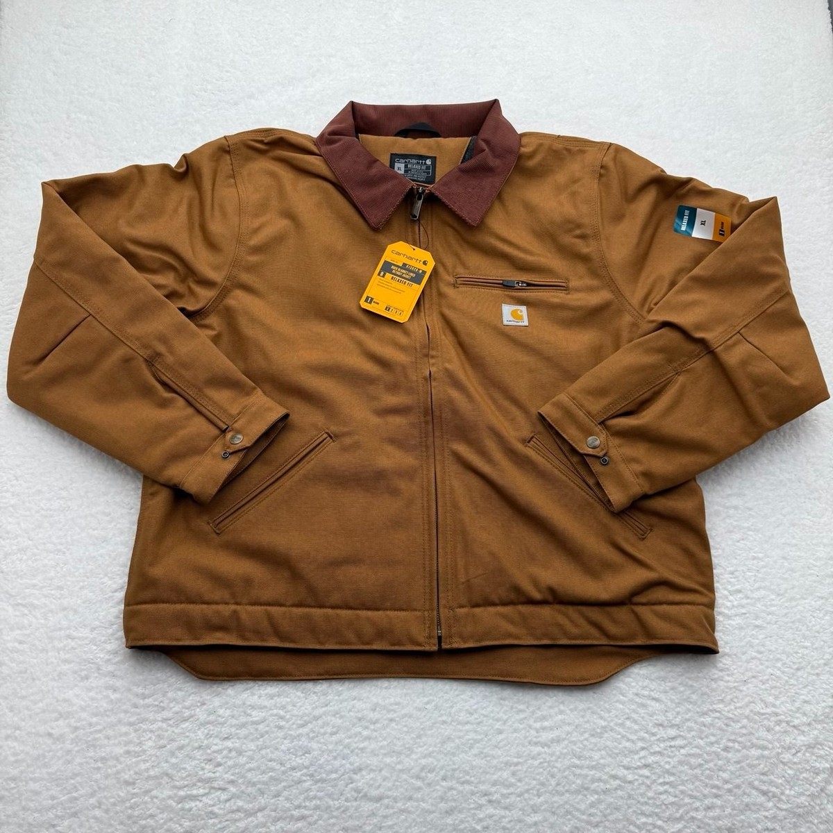 Carhartt Duck Detroit Work Jacket Men's Size XL Brown
