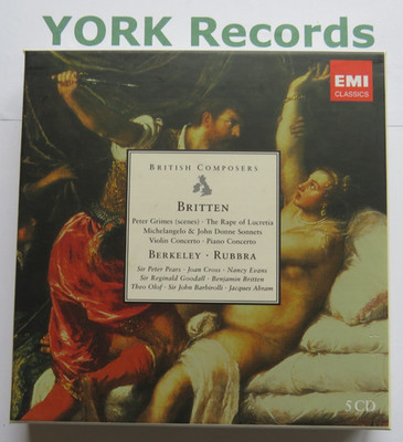 BRITISH COMPOSERS - BRITTEN / BERKELEY / RUBBRA - Excellent Con 5 CD Set EMI