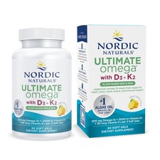Nordic Naturals Ultimate Omega with D3 K2, Lemon Taste - 60 Count