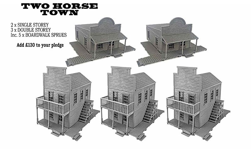 Two-Horse Town Terrain Set - Dead Man's Hand - Brand New - Great Escape Games