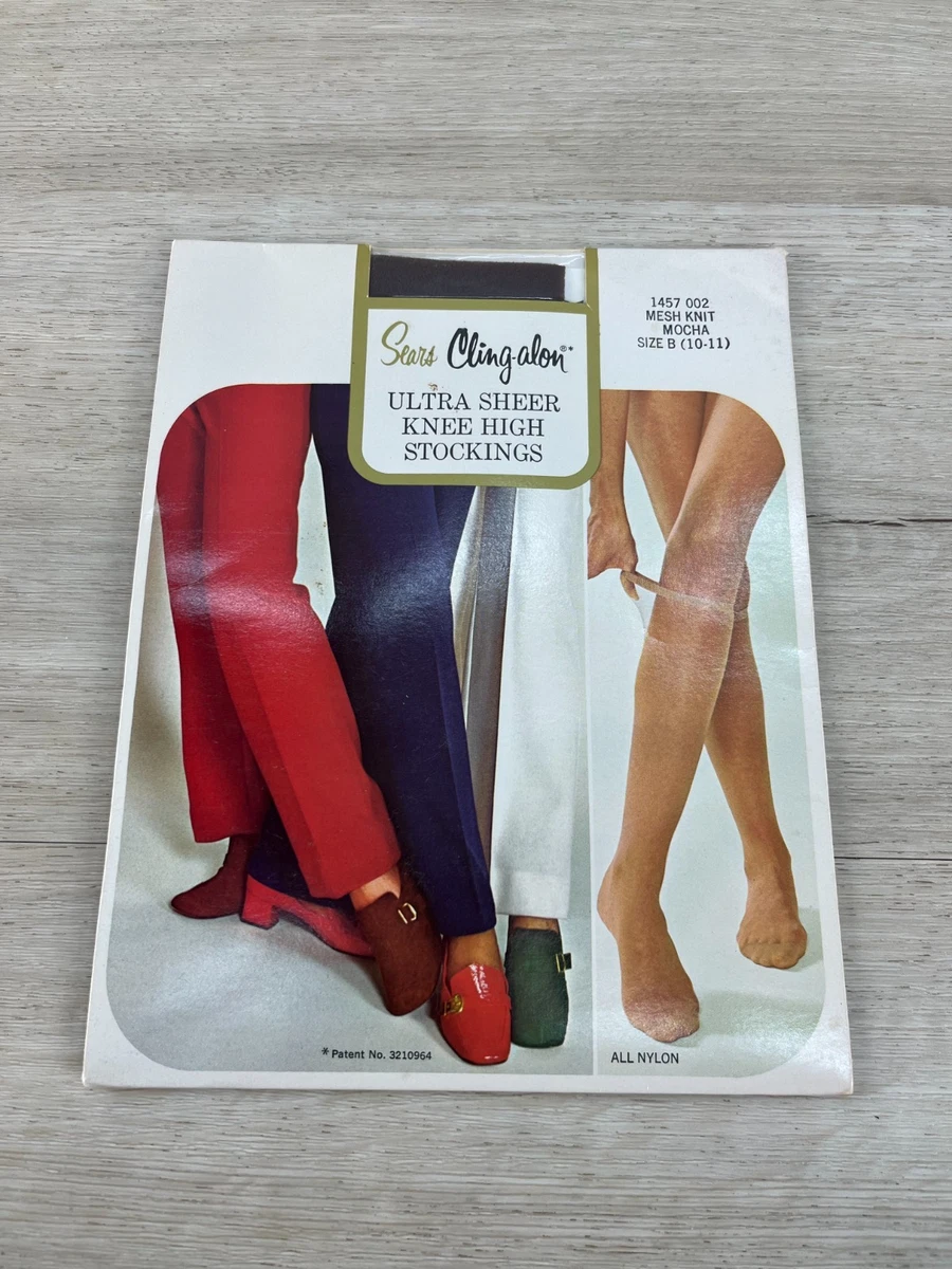 Bas nylon HOSIERY coloris Beige. Taille 3 - 9½. Vintage