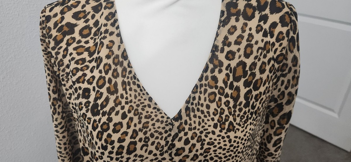 Super cool real leopard dress★☆★☆★ Leopard Sequined Long-Sleeve Dress | Michael Kors [US]