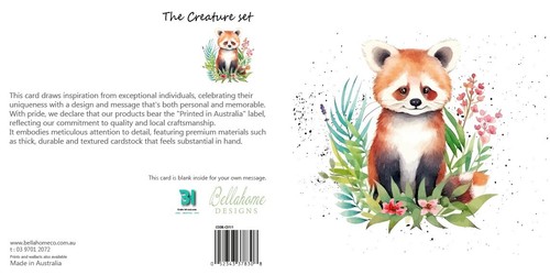 Fox Greeting Card - Australian Designs The Creature set Luxury Materials - Picture 2 of 3