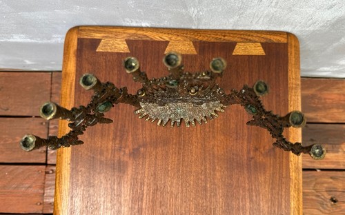 Vintage Israele Wainberg Chanukah Hanukkah Menorah design brutalista 25° anno Giudaica - Foto 8 di 16