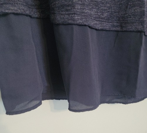 Camicia donna di Cato taglia X-L blu, simpatica scollatura ricamata, linea orlo inclinato - Foto 4 di 5