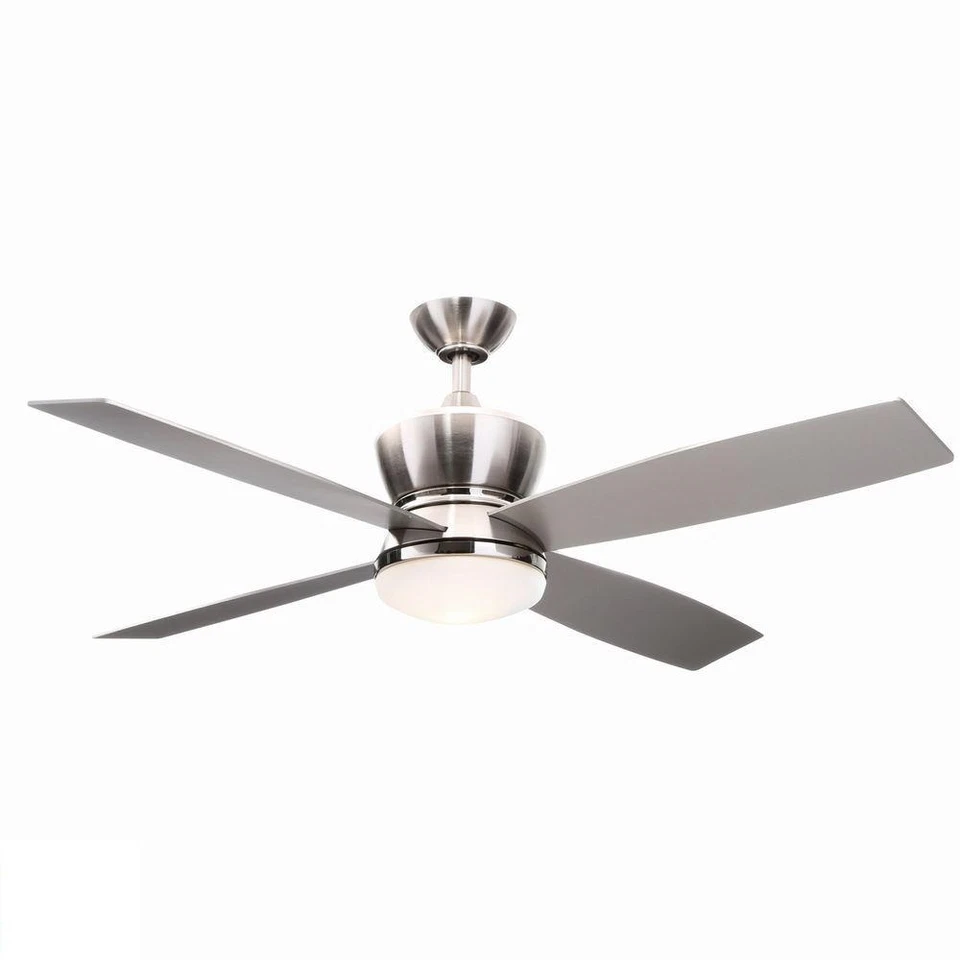 Hampton Bay 14960 42nd Street 52 in. Brushed Nickel/Polished Nickel Ceiling Fan - Image 2 of 4