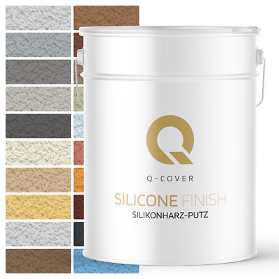 Silikonharz Fassadenputz Rollputz Silikonputz Außenputz 25kg 1-3mm Q-COVER