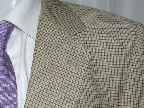 Gucci Vintage Tom Ford Era Super 100 Tan Check VTG Two Button Sport Coat 44R - Picture 5 of 12