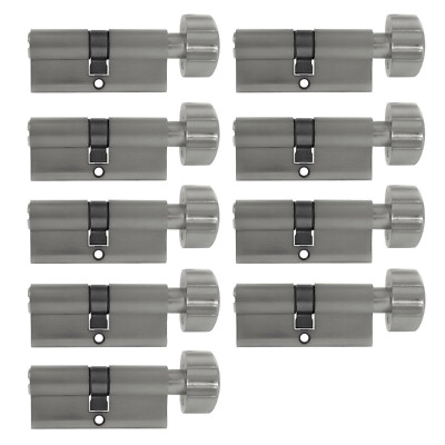 9x Knaufzylinder 60mm 30/30 +45 Schlüssel Zylinder Schloss Tür Gleichschließend