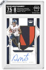 2019 Panini Chronicles CR Silhouette RC Auto Prime /25 RPA David Montgomery SA18