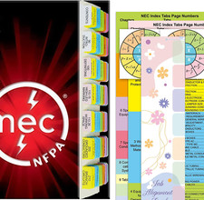 NEC Tabs, 120 Pcs for 2020 National Electrical Code Book Not Included 