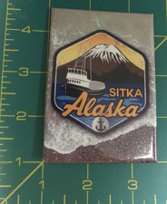 Alaska Magnet - Sitka with fishing boat scene - beautiful - Made in USA LAST FEW