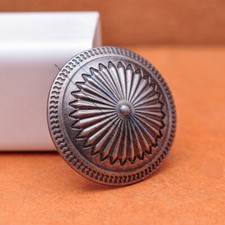 6X Vintage Silver Heavy Western Flower Leathercraft Saddle Beast Collar Conchos