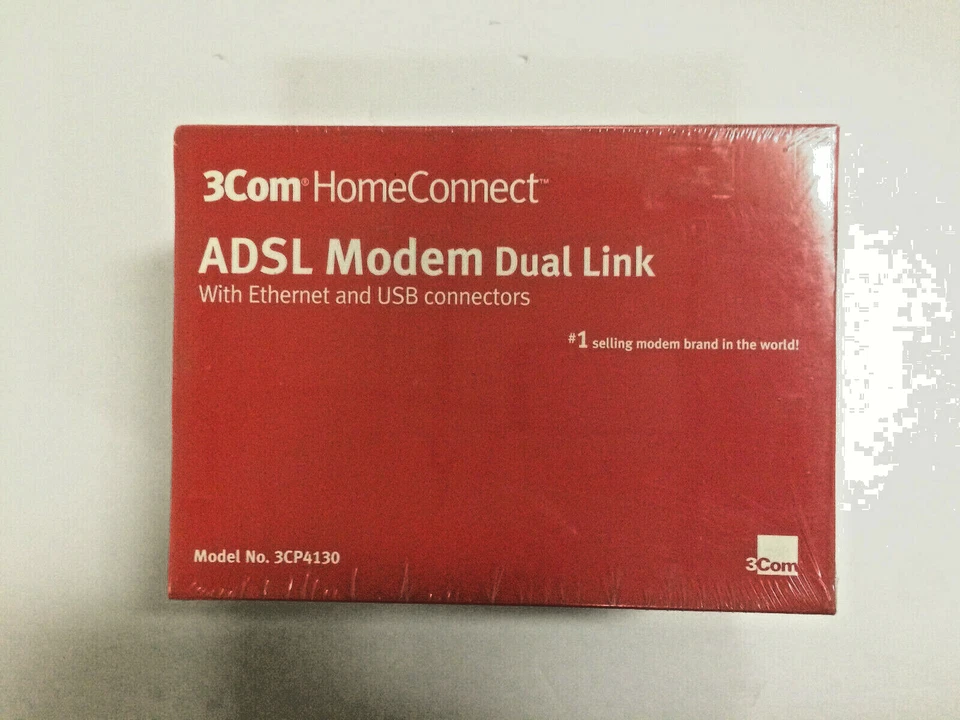 New Sealed 3Com HomeConnect ADSL Modem Dual Link Model 0788 3CP4130 - Image 4 of 4