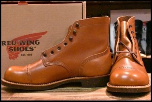 Stivali Red Wing 8011 Iron Ranger White Ash Settler in pelle con punta a cappuccio US 9D NUOVI CON ETICHETTE 2013 - Foto 2 di 10