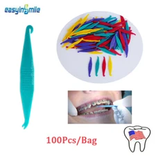 Dental Ortho Rubber Bands Pull Hooks Elastic Placers Band For Brace Disposable