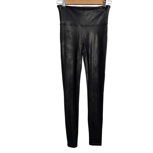 Spanx Faux Leather High-Waisted Leggings Size M Black
