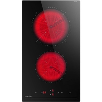 2-Platten Glaskeramik Kochfeld mit eleganter Touch-Steuerung & Timer-Funktion