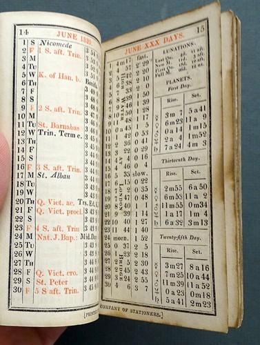 ORIGINAL! 1839 Antique GOLDSMITH ALMANACK Almanac Book / CELESTIAL ECLIPSE Ref. - Picture 4 of 7